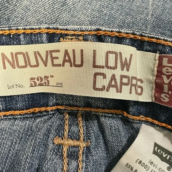 Levi’s  525 VTG Nouveau Low Rise Capri Jeans Size 12 - Picture 6 of 9